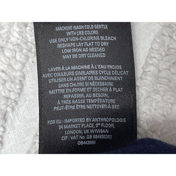 Maeve Womens Keyhole Neck Stripe A-Line Belted Dress Size Large Blue Sleeveless - Picture 10 of 10